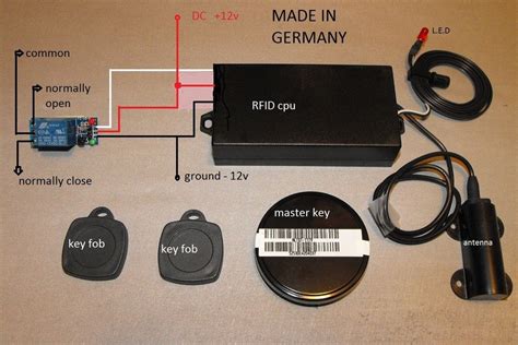 RFID Reader transponder key fob with relay circuit 